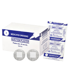 Load image into Gallery viewer, Medigrip Injection Plaster Round Band Aid (Pack of 5,000) Non-Woven White Stretchable Hypoallergenic