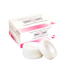 Load image into Gallery viewer, Medigrip Plastic Adhesive Tape 1.25 cm X 9.1 m (Pack of 24 Rolls) Perforated Transparent Hypoallergenic