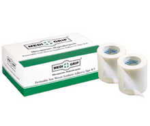 Load image into Gallery viewer, Medigrip Non Woven Microporous Paper Tape 5 cm X 9.1 m (Pack of 6 Rolls) White