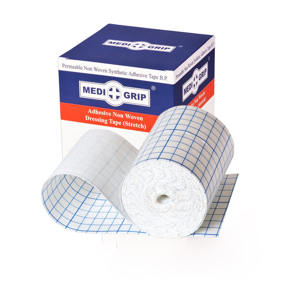 Medigrip Non Woven Dressing Tape (Stretch) 2 m x 10 cm (Pack of 10 rolls)