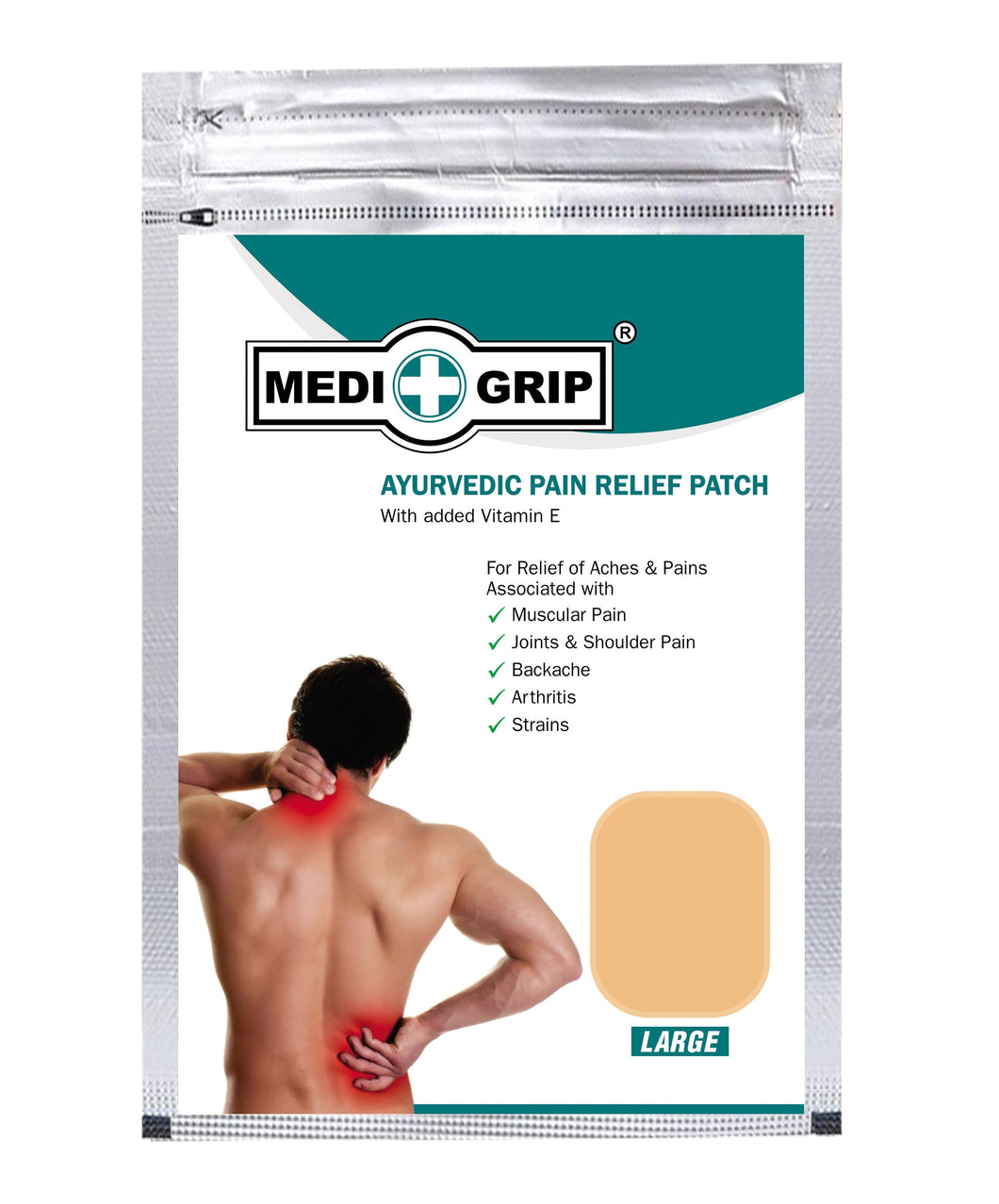 Medigrip Ayurvedic Pain Relief Patch - Large (15 Patches)