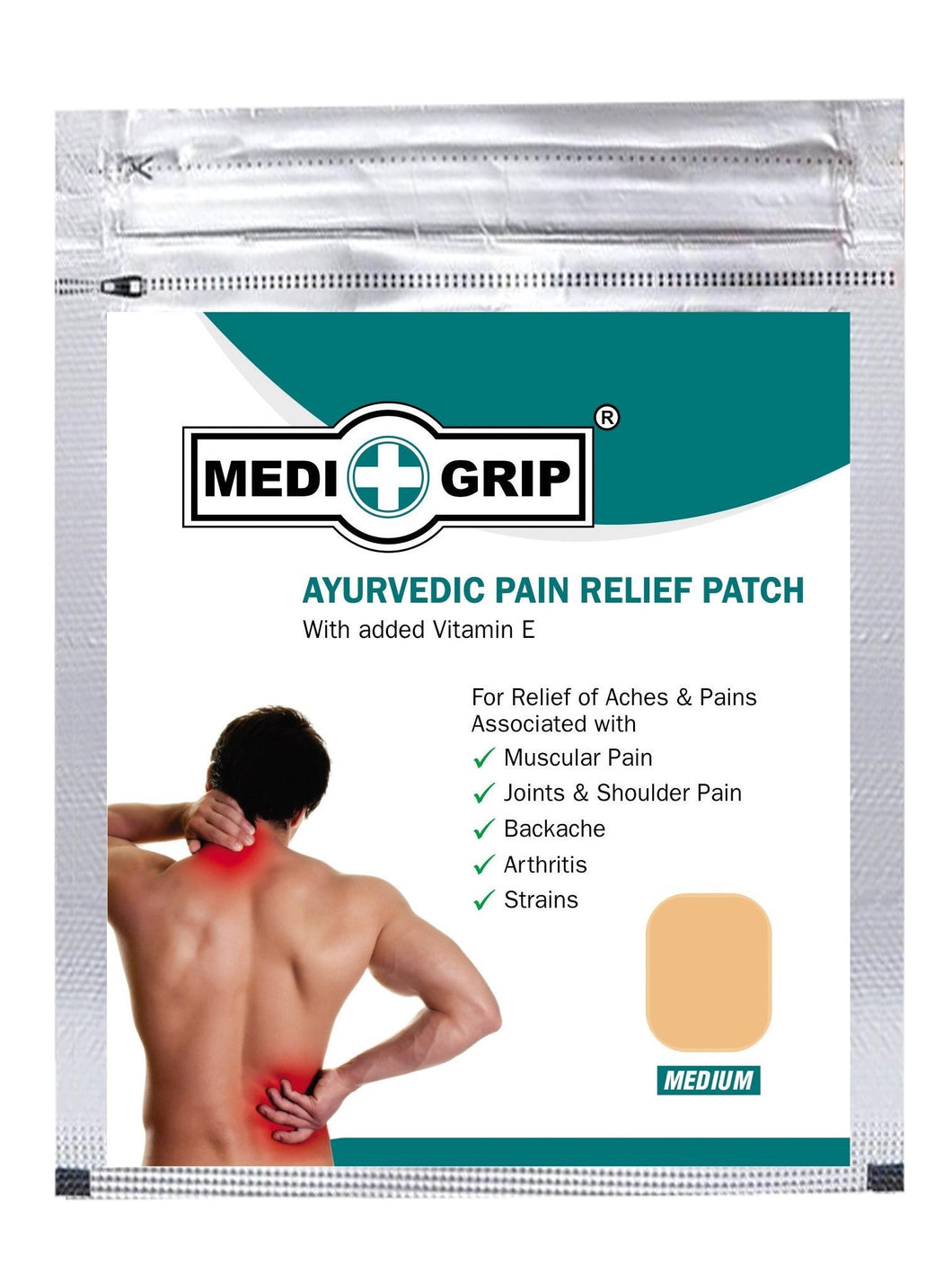 Medigrip Ayurvedic Pain Relief Patch - Medium (40 Patches)