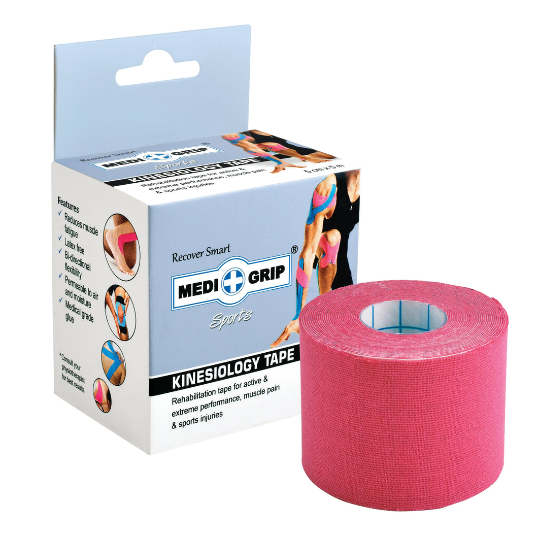 Kinesiology Physiotherapy Tape - Pink (12 Rolls)